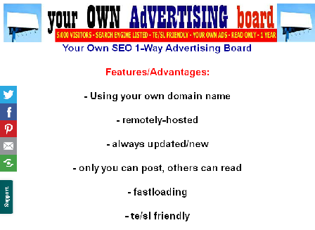 cheap Your 1-Way SEO Advertising Board With Guaranteed Traffic