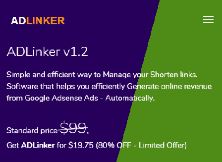 cheap ADLinker v1.2 - URL Shortener & Google Adsense.
