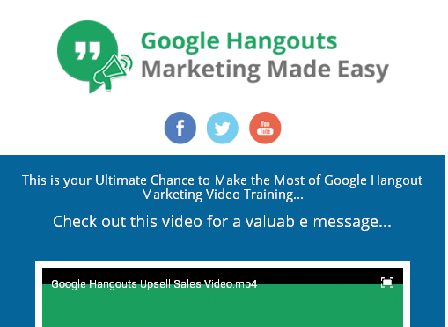 cheap Google Hangout Marketing upsell