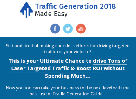 cheap Traffic Generation 2018 Front-end