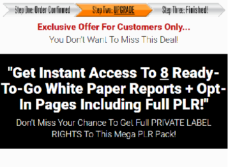 cheap PLR Bundle - 8 White Paper Reports + Opt-in Pages