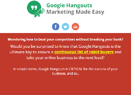 cheap Google Hangout Marketing Made Easy