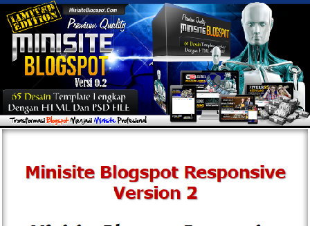 cheap NEW 65 Minisite Blogspot Responsive Versi 2.0