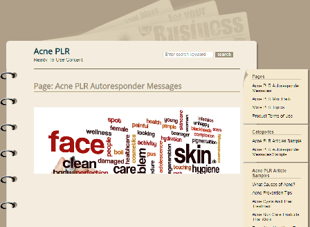 cheap Acne PLR Autoresponder Messages Pack