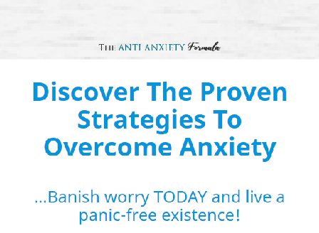 cheap The Anti-Anxiety Formula