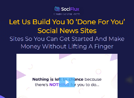 cheap 10x Done For You Monetized SociFlux Sites
