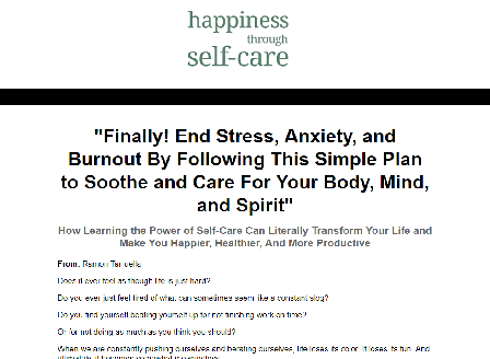 cheap Happiness Through Self-care
