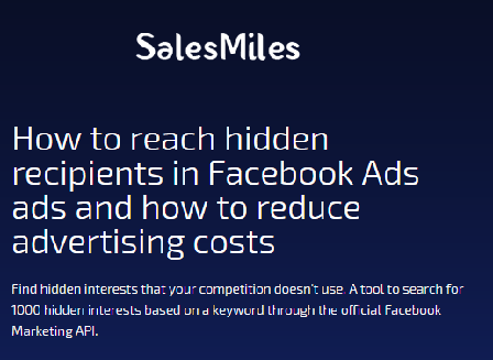 cheap Facebook Hidden Interest Explorer by SalesMiles