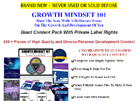 cheap [Quality PLR] Growth Mindset 101