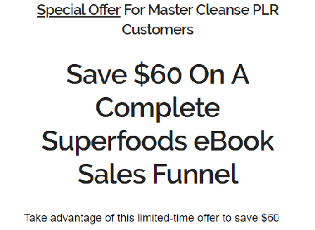 cheap Master Cleanse Secrets Superfoods Upgrade