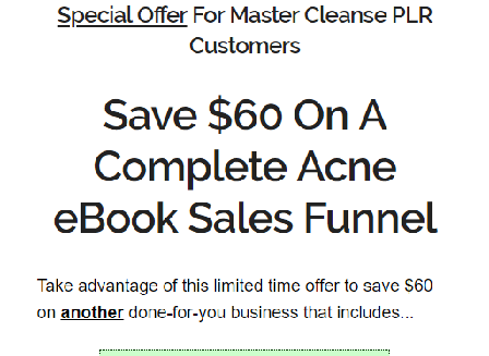 cheap Master Cleanse Secrets Acne Upgrade