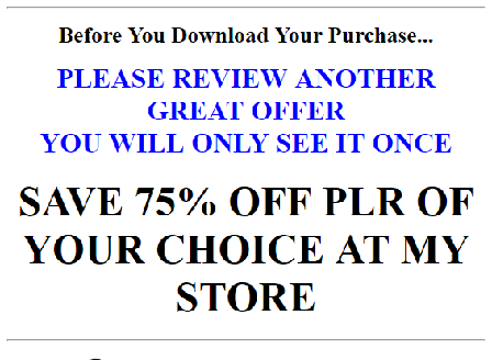 cheap $110 Worth Of PLR For $35