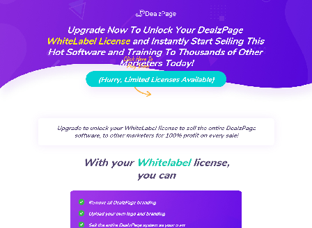 cheap DealzPage OTO3 - Whitelabel Agency [Advanced]