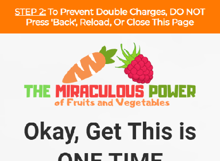 cheap The Miraculous Power of  Fruits & Vegetables DOWNSELL1