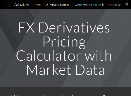 cheap FX Derivatives Pricing Calculator with Market Data
