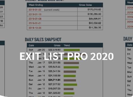 cheap Exit List Pro 2020