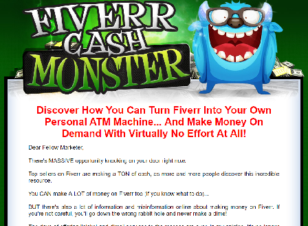 cheap Reseller Fiverr Cash Monster Video Trainig Course