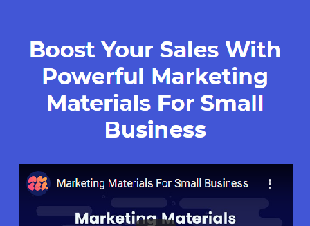 cheap Marketing Materials For Small Business