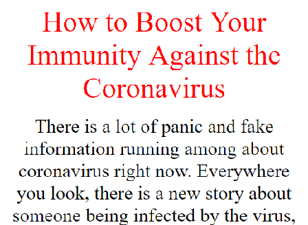 cheap How to Boost Immunity Against Corona Virus
