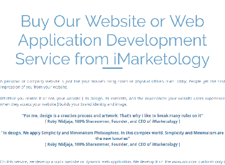cheap Website or Web Application Development Service from iMarketology