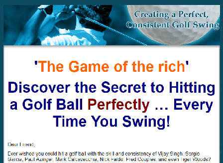 cheap Game of the rich Discover the Secret to Hitting a Golf Ball Perfectly