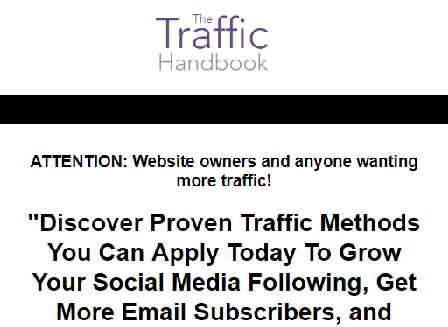 cheap The Traffic Handbook - Grow Your Traffic & Sales!
