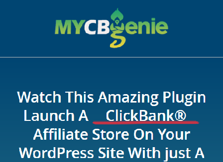 cheap ClickBank® Affiliate Store Builder by MyCBGenie