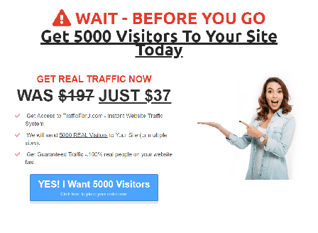 cheap TrafficForU 5000 Visitors Package