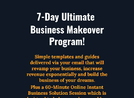cheap 7-Day Ultimate  Business Makeover Program!