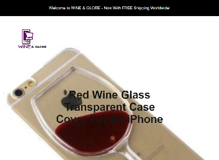 cheap Red Wine Glass Transparent Case Cover For iPhone