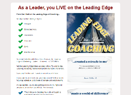 cheap Leading Edge Coaching Program