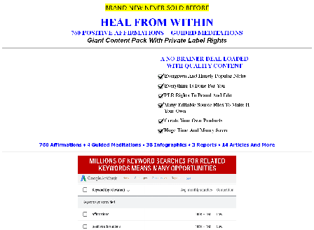 cheap [Quality Giant PLR] Heal From Within