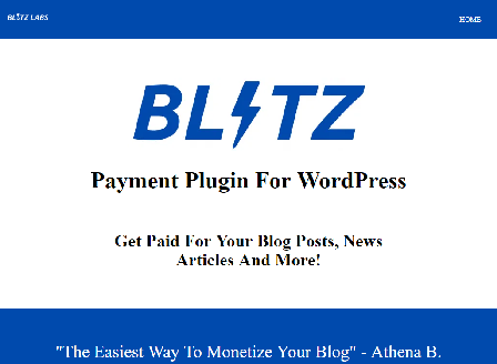 cheap Blitz payment plugin for WordPress