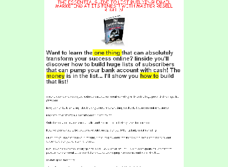 cheap The Essential Guide To List Building With MASTER Resell Rights