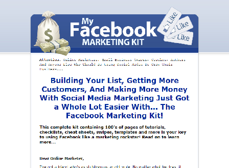 cheap My Facebook Marketing Kit