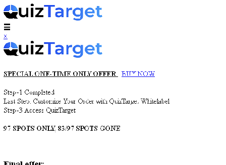 cheap QuizTarget 2022 Whitelabel 500