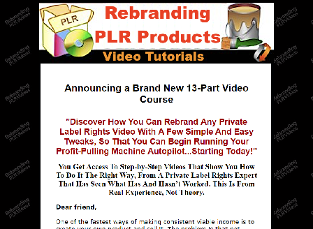 cheap PLR Rebranding
