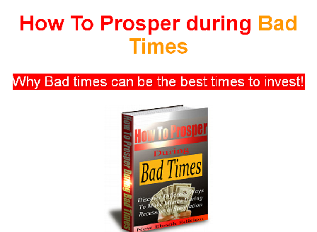 cheap How to prosper during bad times