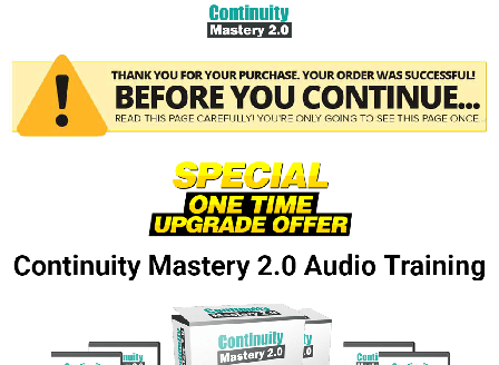 cheap Continuity Mastery 2.0 Audio Training