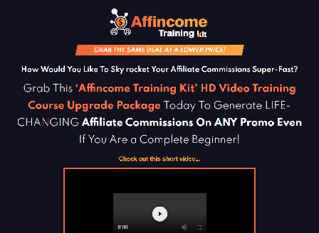 cheap Affilincome Training Kit Video Upgrade