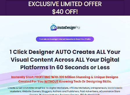 cheap InstaDesignPro Commercial | #1 Automated Graphic Design & Social Media System