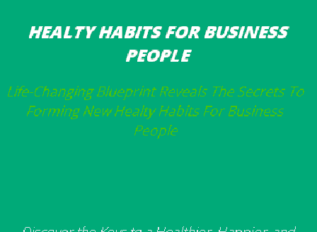cheap Healthy Habits For Business People