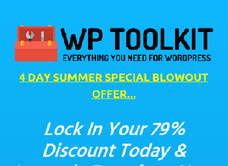 cheap WP Toolkit: Suite - Holidays Offer