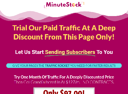 cheap MinuteStock Traffic Booster Trial