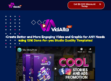 cheap VidAlta V2 - 1216 Premium Social Media Content