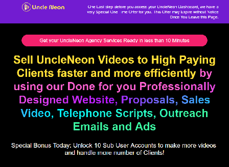 cheap Uncleneon DFY Agency