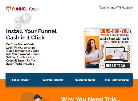 cheap FUNNEL CASH MACHINE - Only 1 CLICK to setup needed