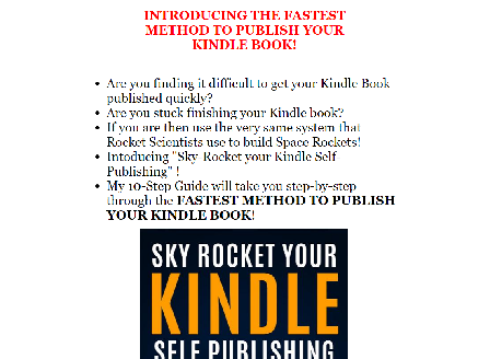 cheap Sky Rocket Your Kindle Self Publishing