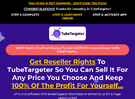cheap TubeTargeter 100 Reseller License