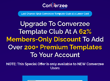 cheap Converzee Template Club Commercial Ninja